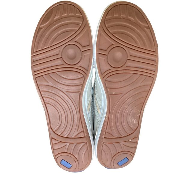 Keds Leather Lace-Up Oxford Sneaker Contrast Stripe 7.5 Stone/Taupe Beige 144T - Picture 8 of 9